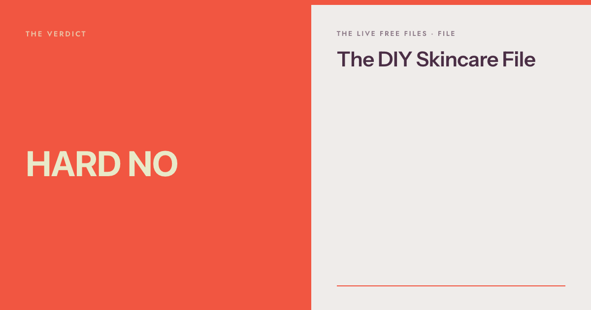 The DIY Skincare File - Free Living Co