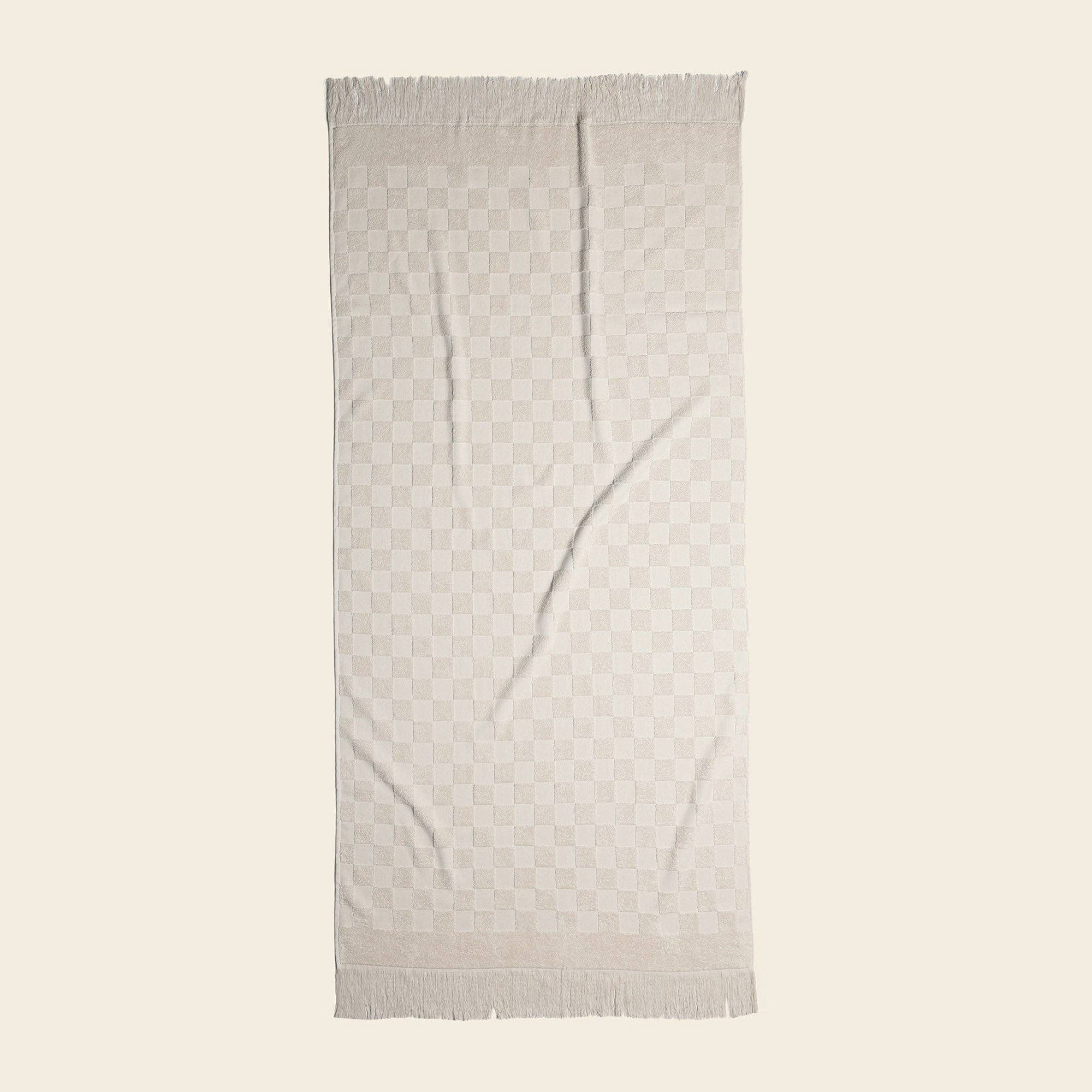 Organic Poolside Checkered Beach Towel