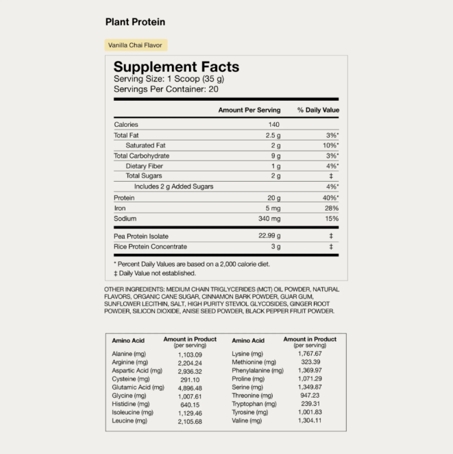 100% Plant Protein Powder - Free Living Co