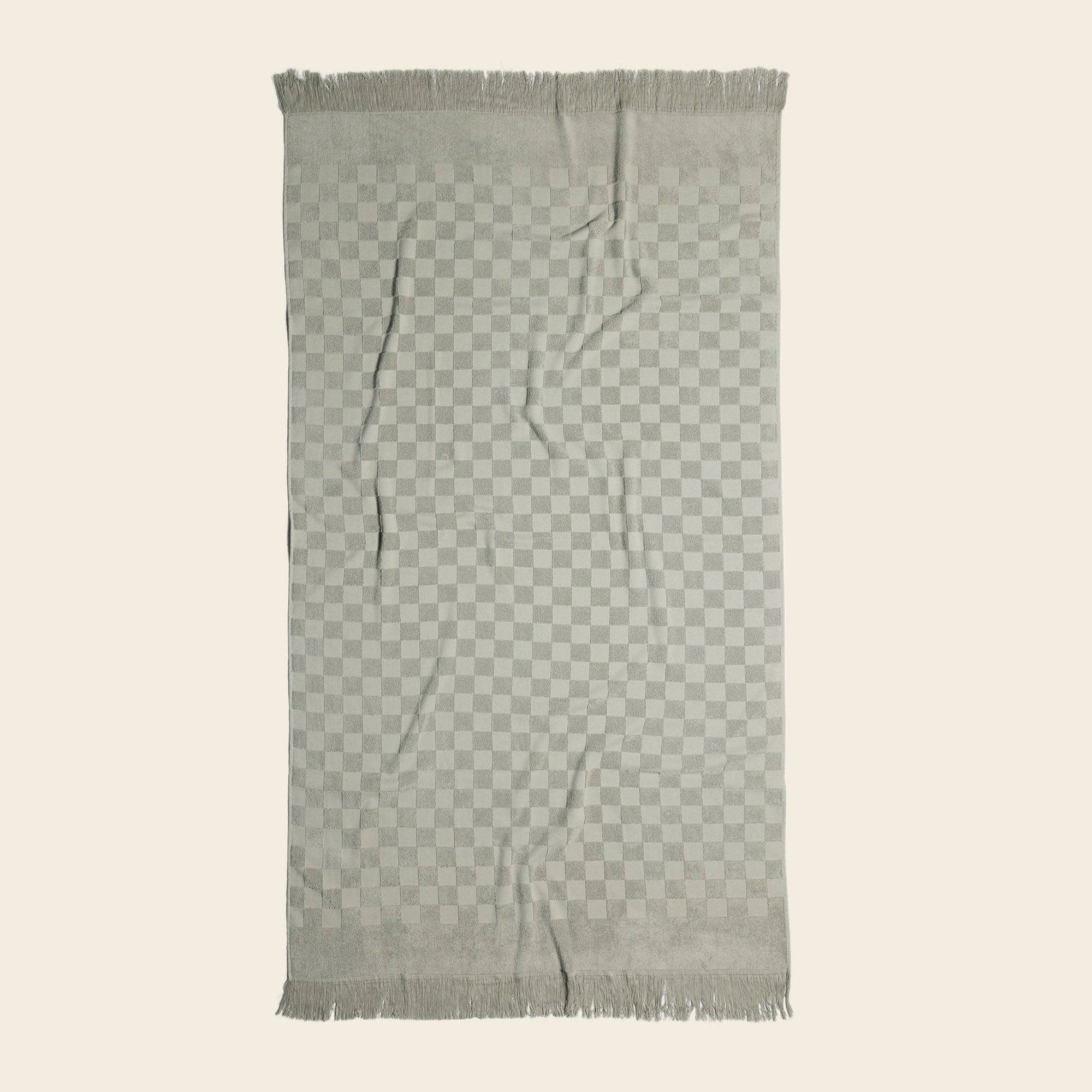 Organic Poolside Checkered Beach Towel