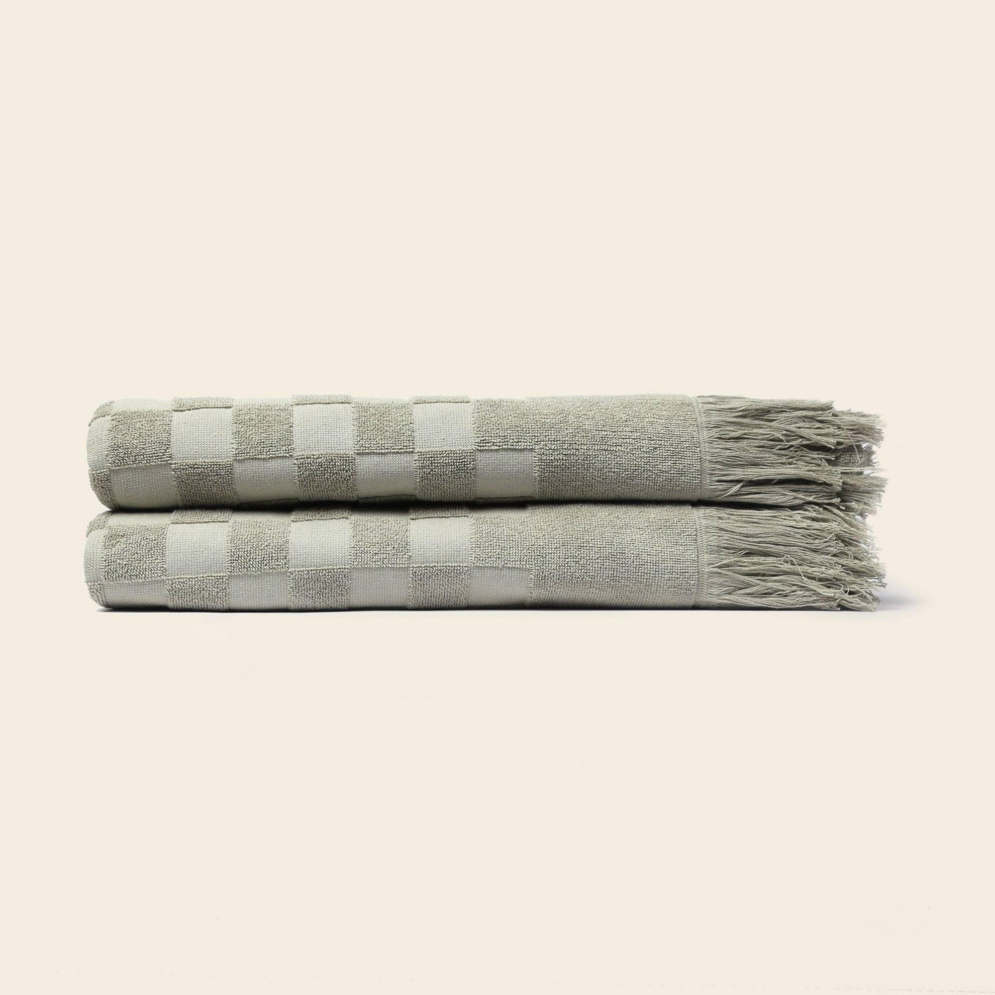 Organic Poolside Checkered Beach Towel