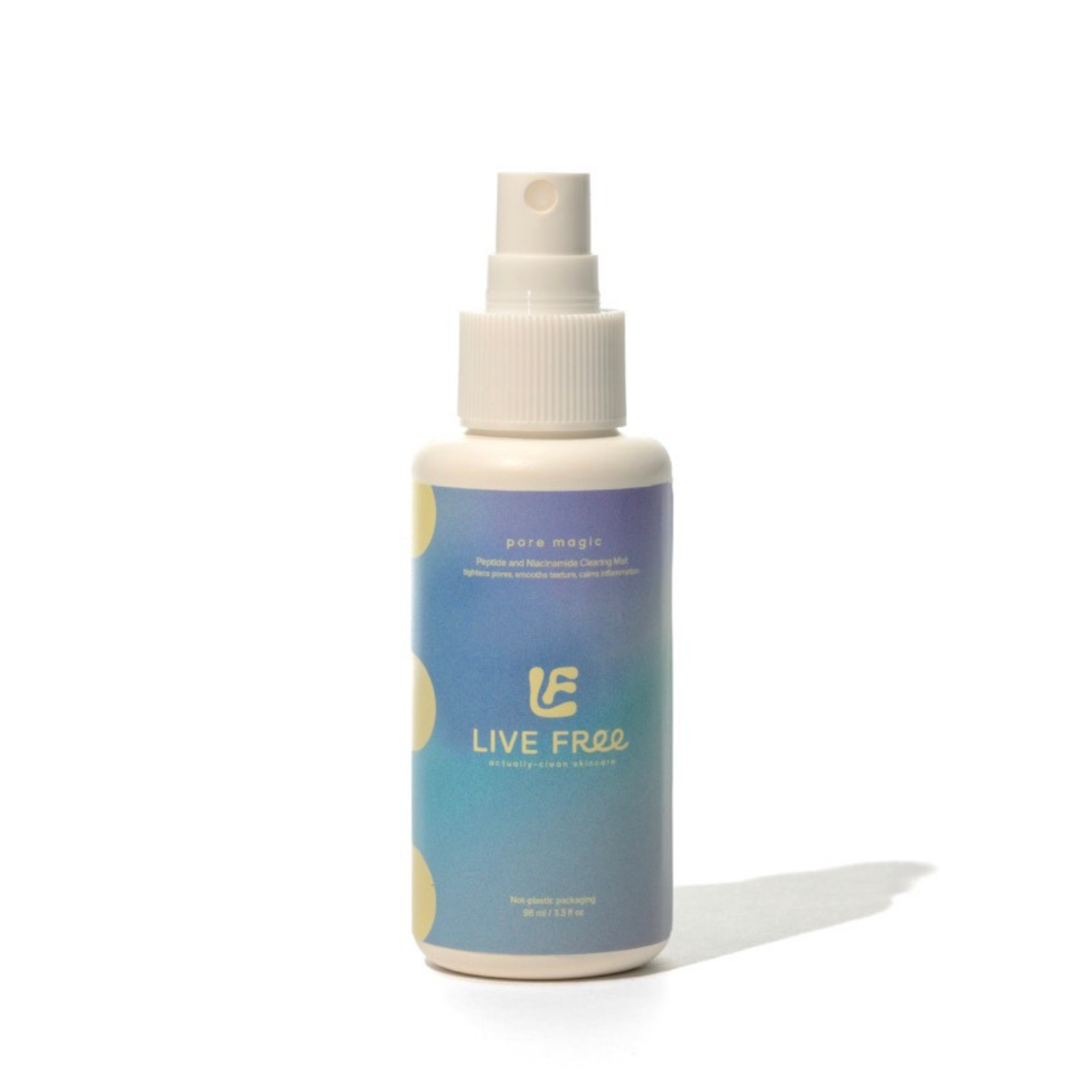 Pore Magic Peptide and Niacinamide Toner Mist product front view, pore minimizing calming spray for teens