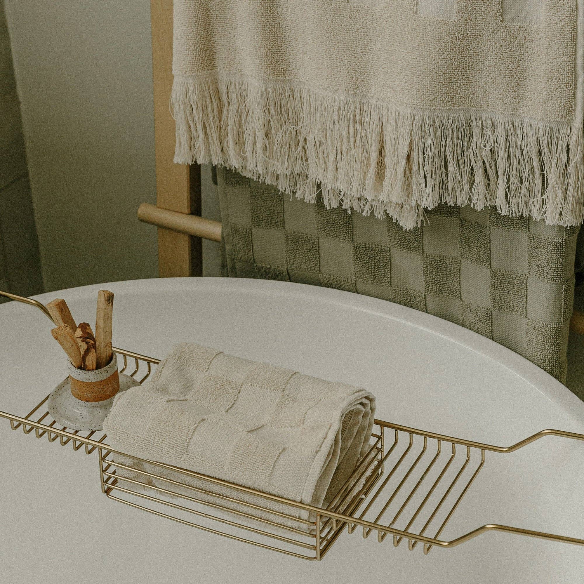 Organic Checkered Hand Towel