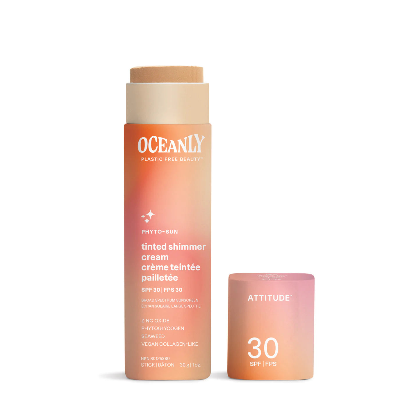 Oceanly Shimmer Cream Tinted SPF 30 product view, lightweight tinted moisturizer with sun protection