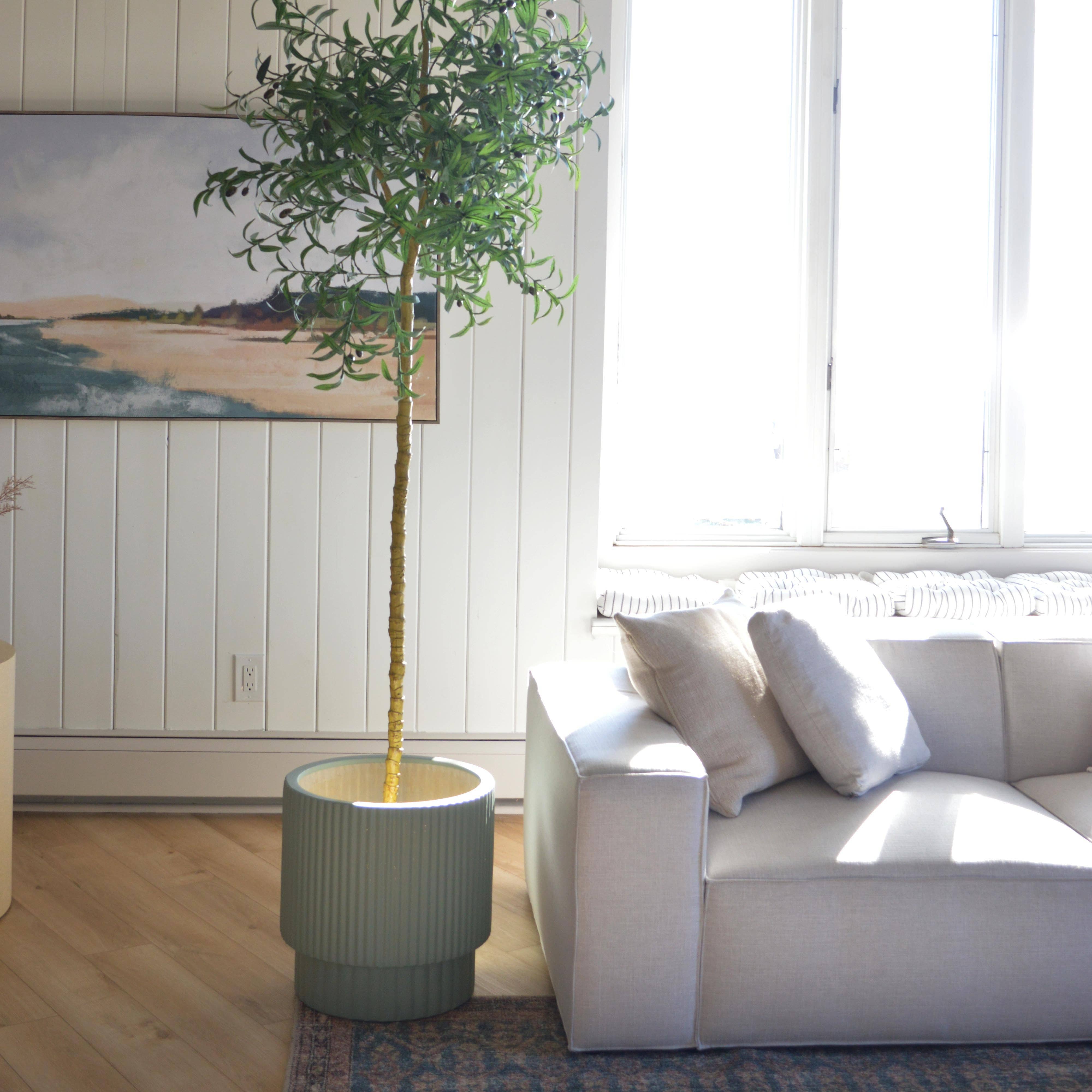 RIDGED CYLINDER POT | PLANTER