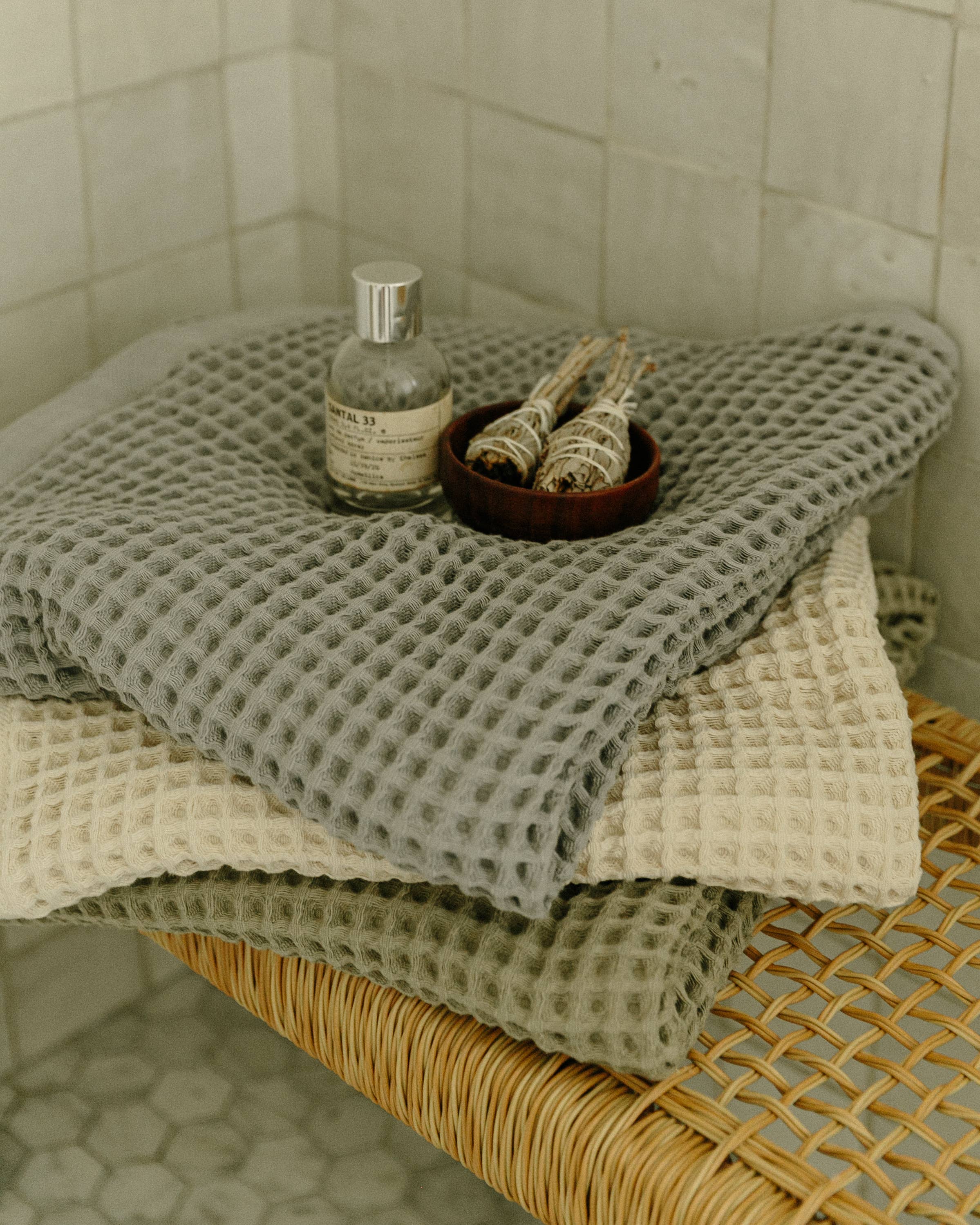 Organic Weightless Waffle Bath Towel