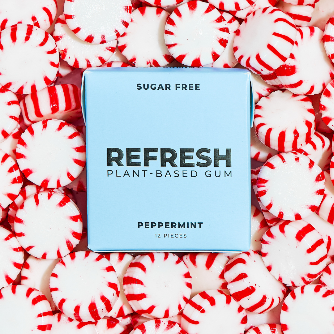Peppermint Gum natural sugar-free gum front packaging view
