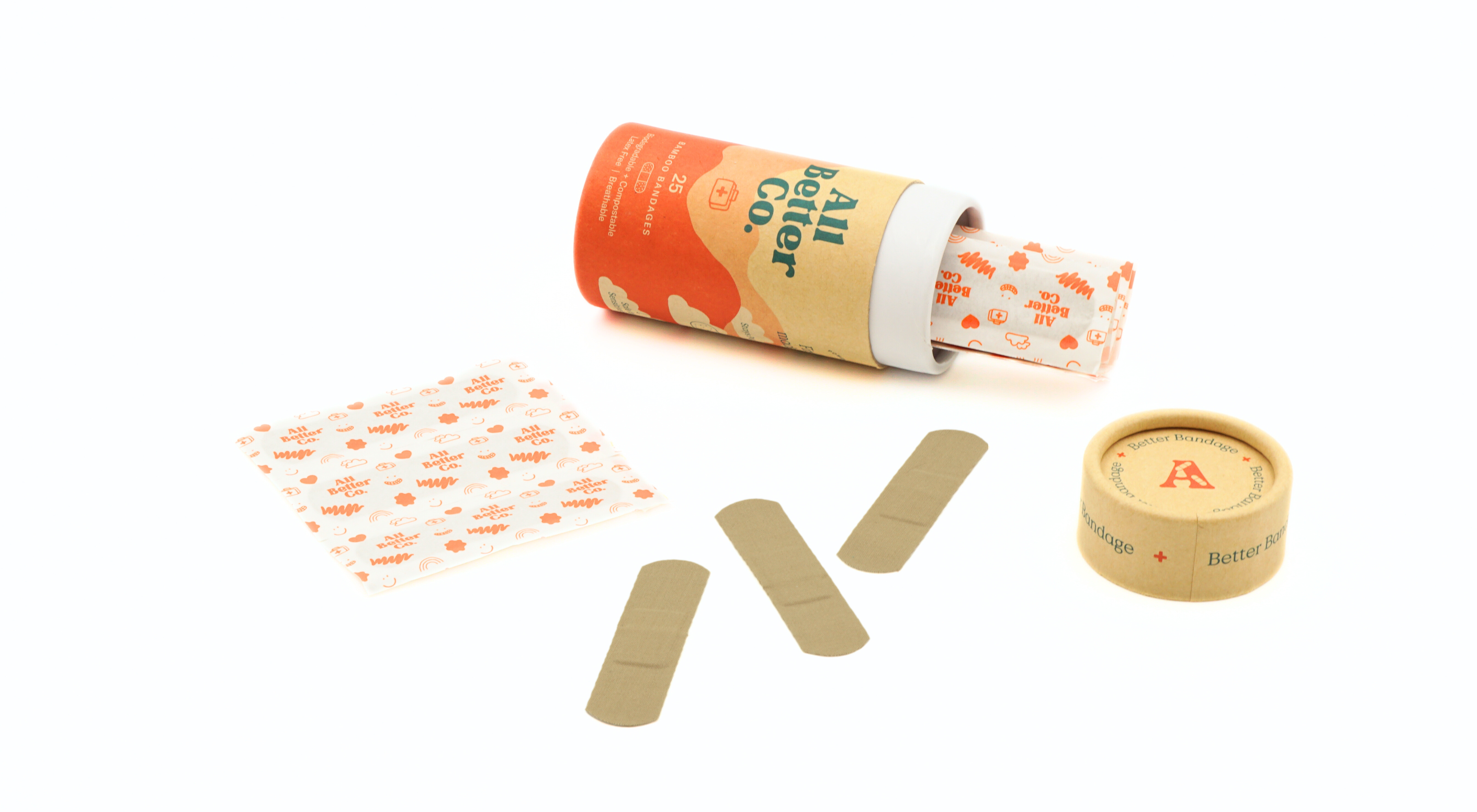 Better Bandage packaging detail showing bandage sizes