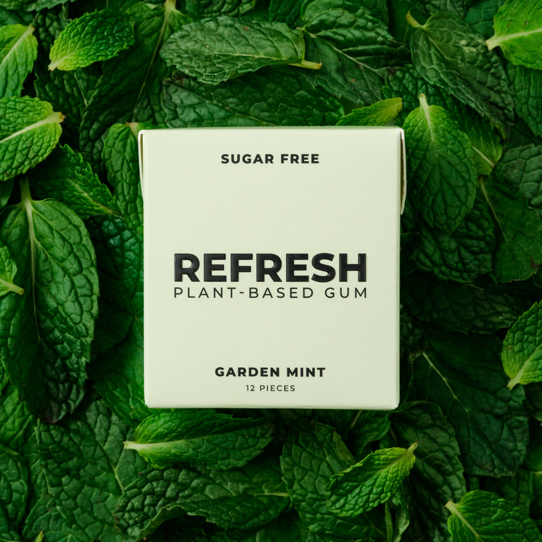 Garden Mint Gum natural sugar-free gum front packaging view