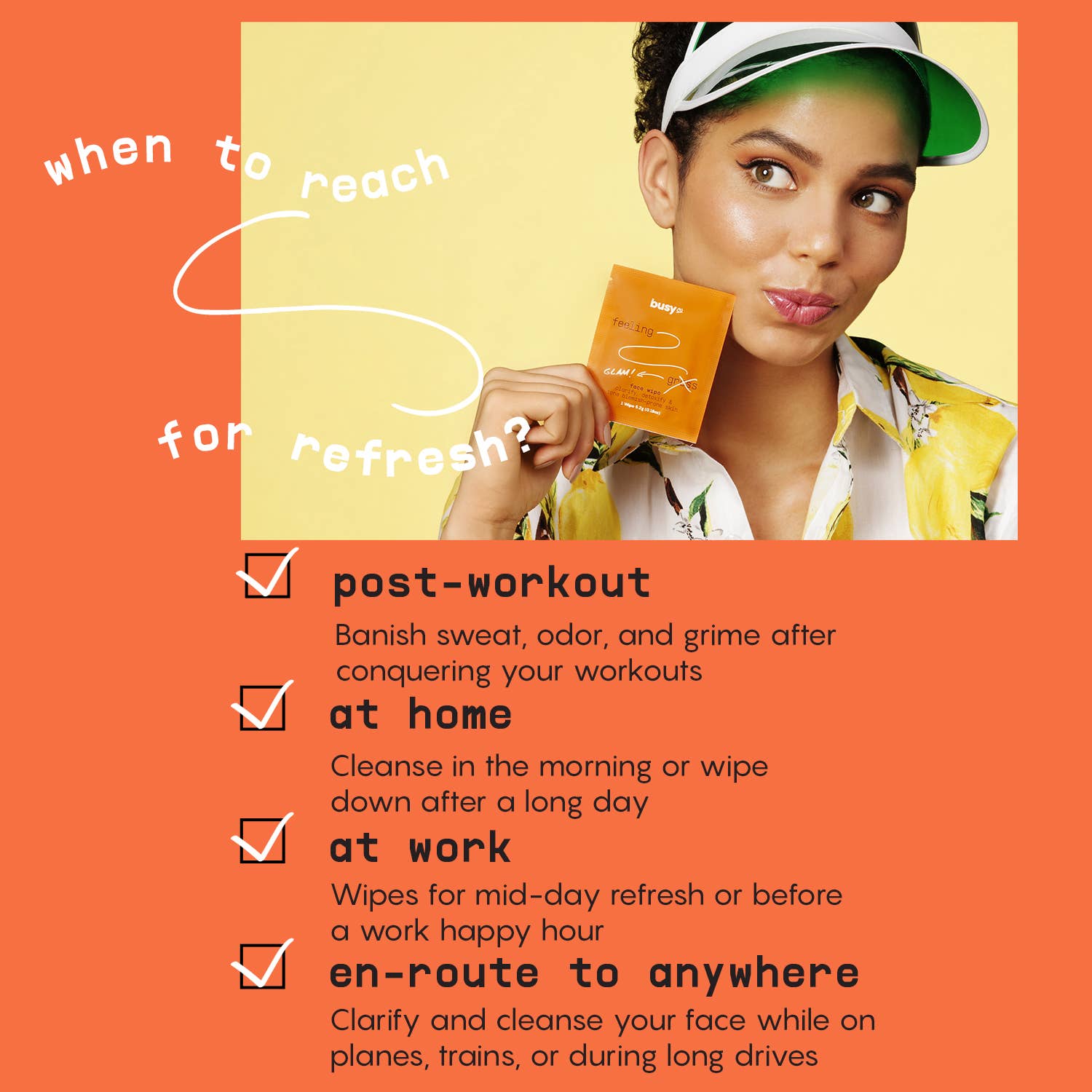 Refresh Face Wipes with AHA, BHA & Glycolic Acid