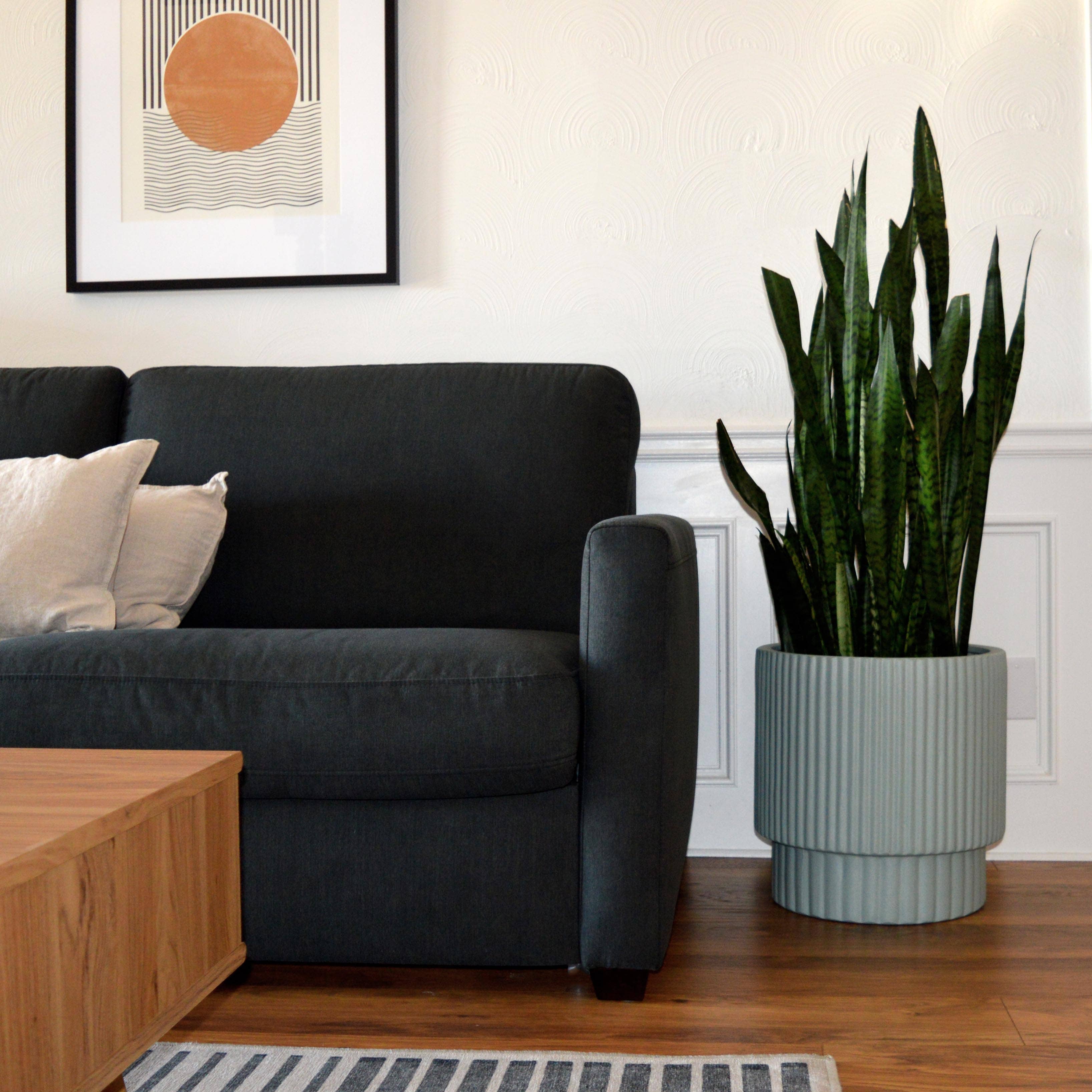 RIDGED CYLINDER POT | PLANTER