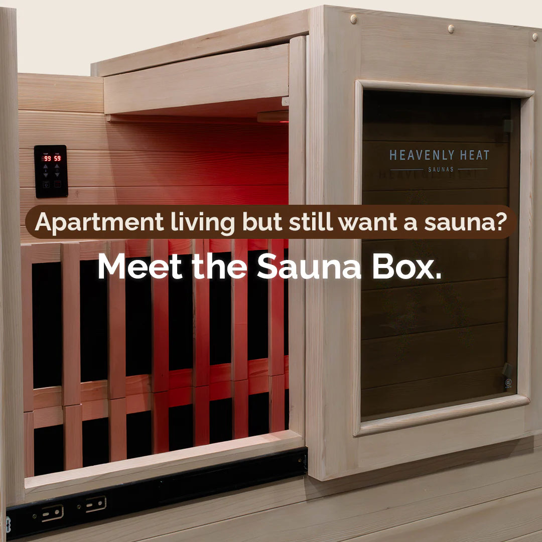 Box Infrared Sauna interior sitting experience view