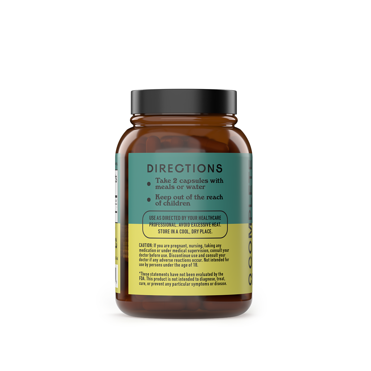 Organic Chaga Capsules directions of use panel