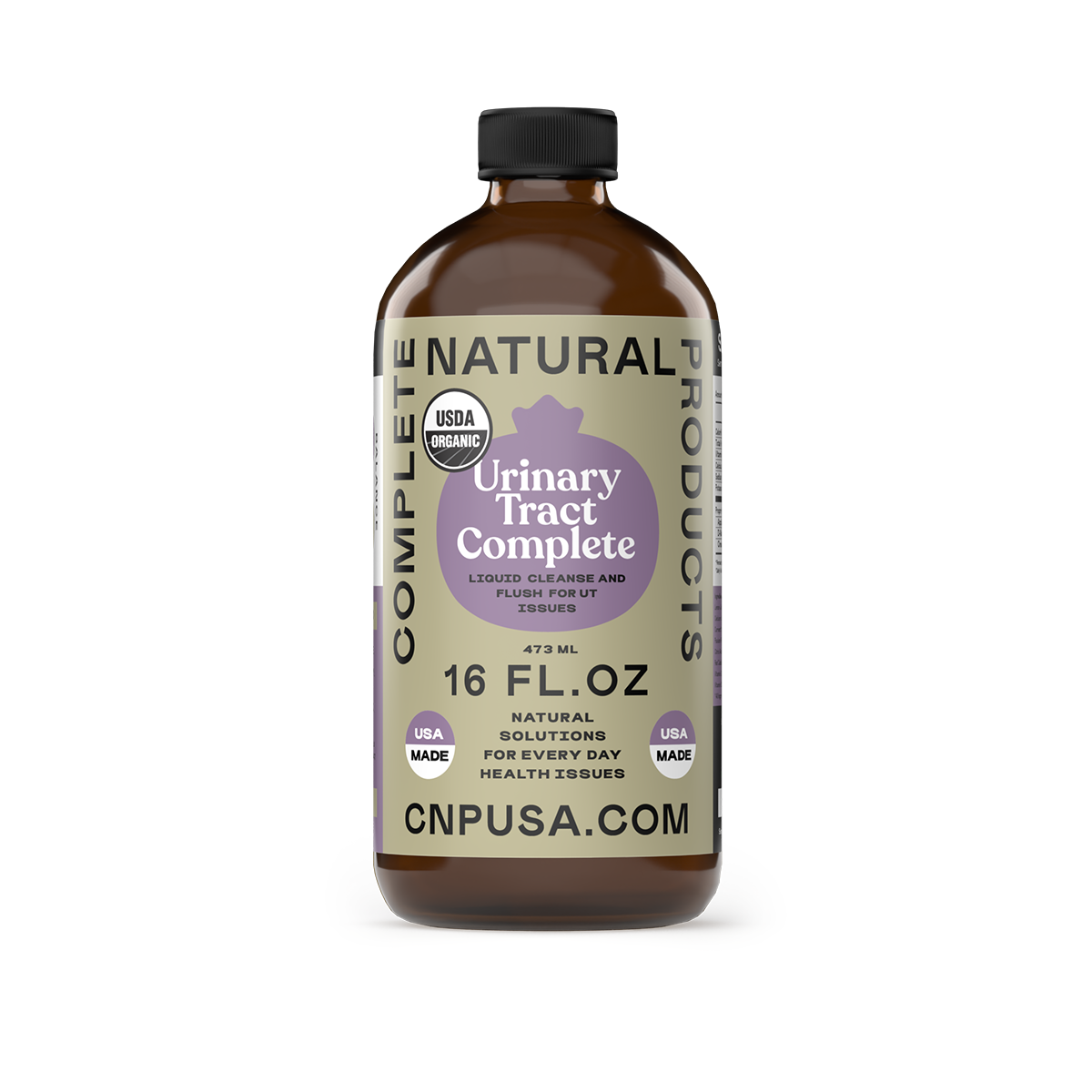 Urinary Tract Complete 16oz Glass Bottle formula front label herbal supplement