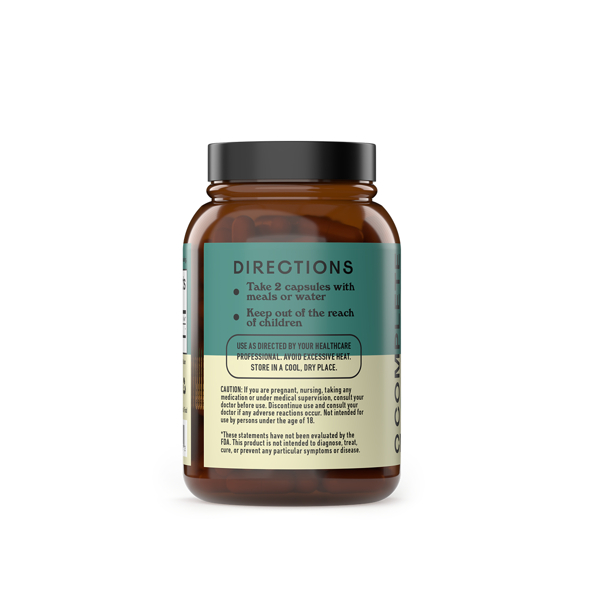 Organic Lion's Mane Capsules directions of use panel