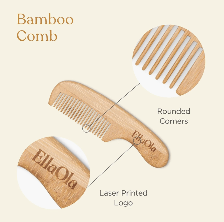 3-Piece Bamboo Brush & Comb Set - Free Living Co