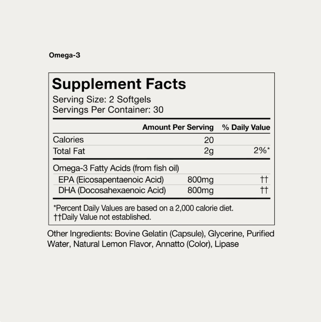 Omega 3 - Cognitive Function, Foundational Health