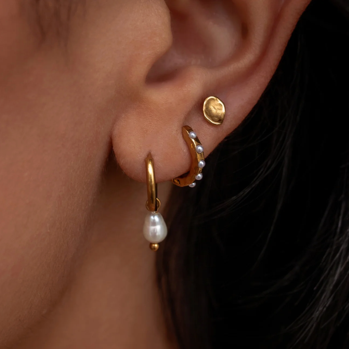 Form Studs earrings worn lifestyle photo