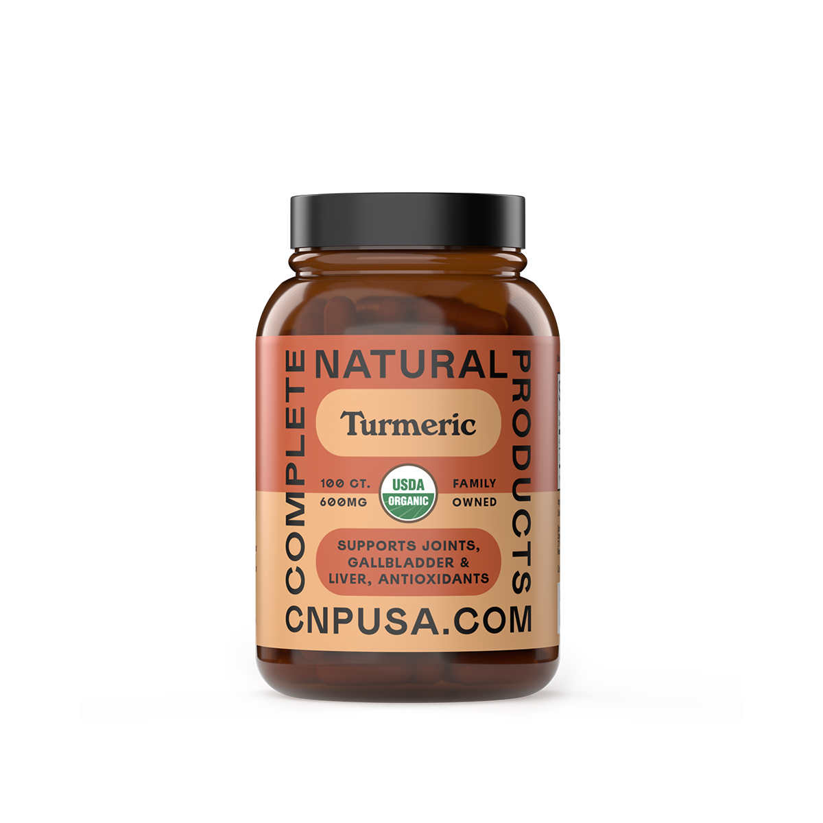 Organic Turmeric Capsules 2025 front bottle label anti-inflammatory supplement