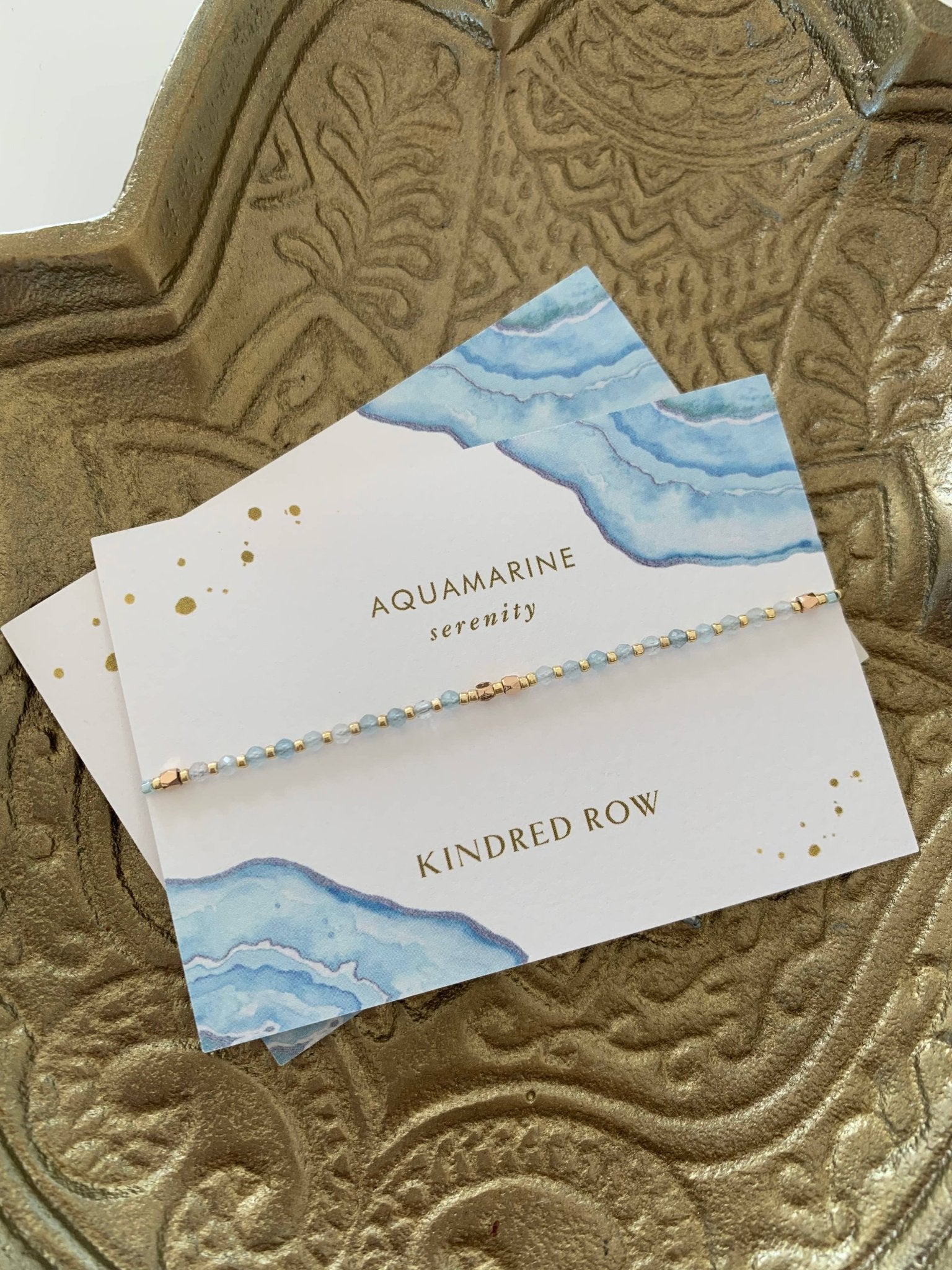 Aquamarine Healing Gemstone Stacking Bracelet - Free Living Co