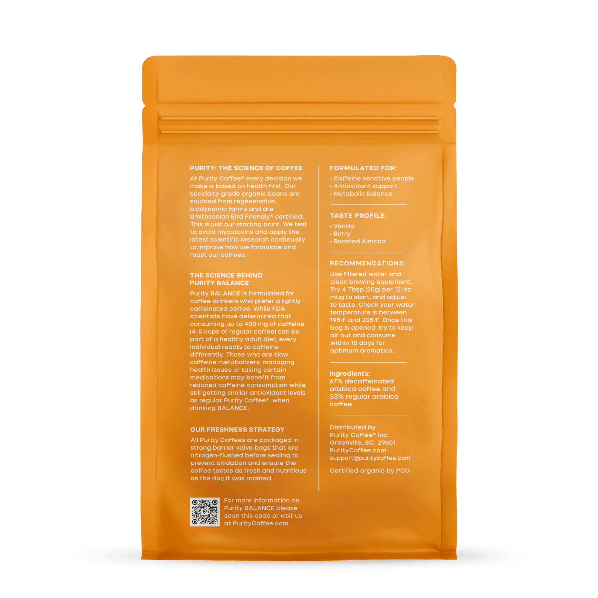 BALANCE: ²/₃ Decaf Whole Bean Coffee - Free Living Co