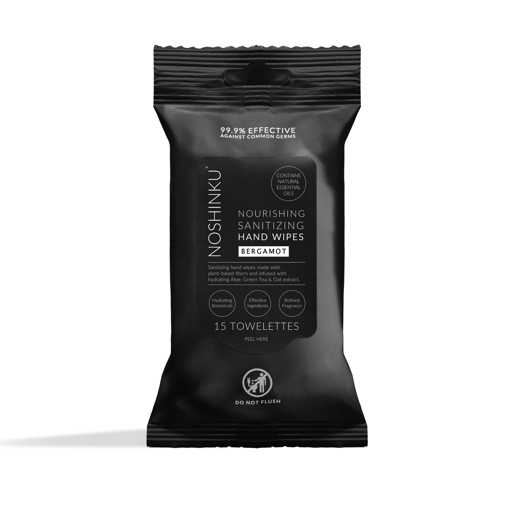 Bergamot Nourishing Hand Sanitizing Travel Wipes - Free Living Co