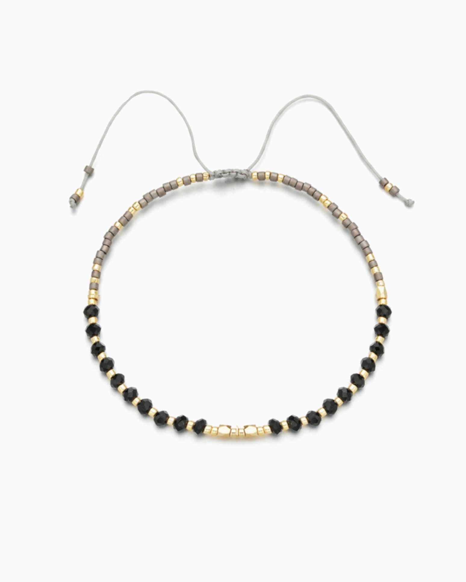 Black Onyx Healing Gemstone Stacking Bracelet - Free Living Co