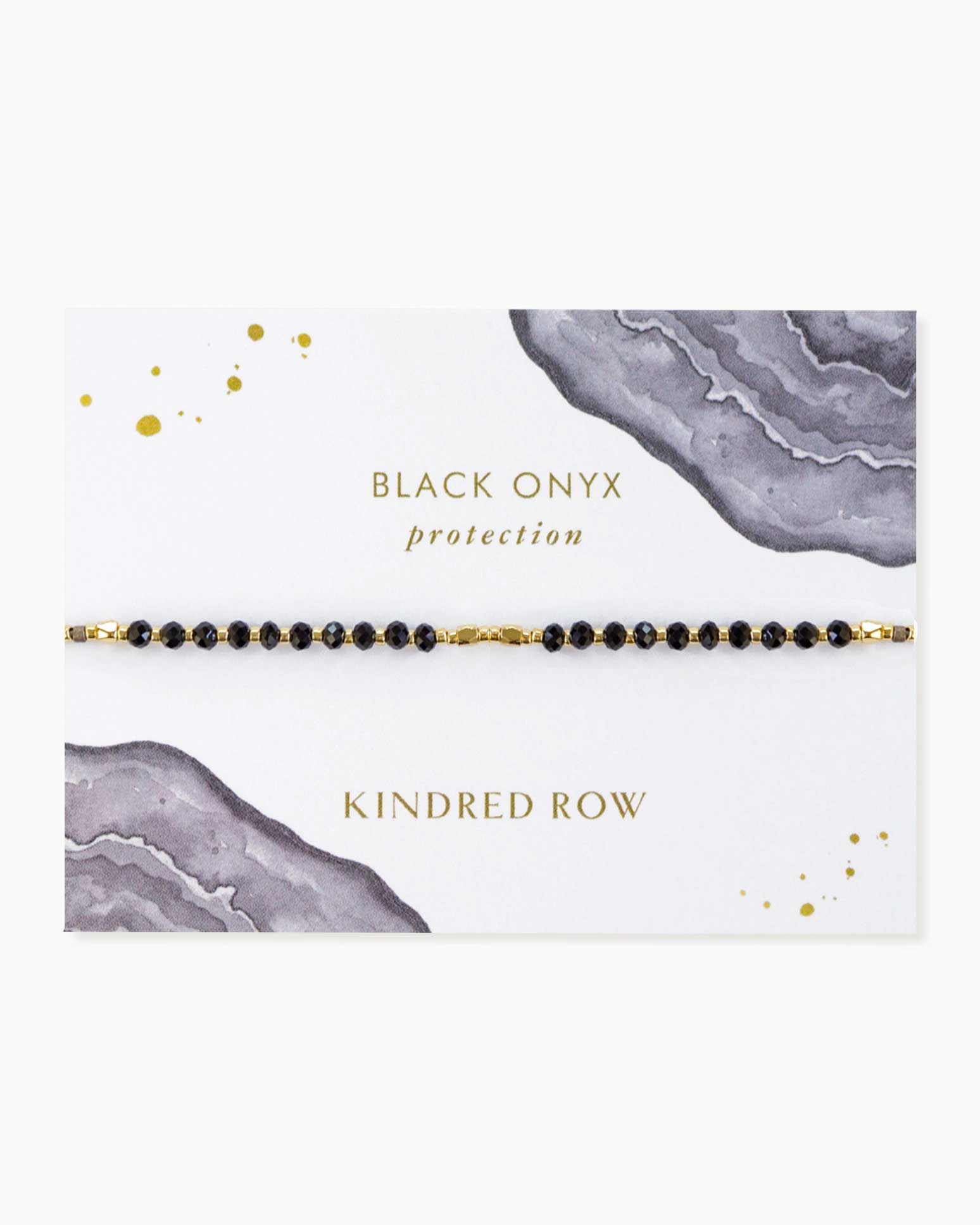 Black Onyx Healing Gemstone Stacking Bracelet - Free Living Co
