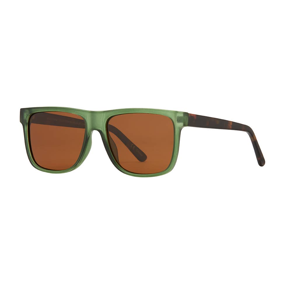Blue Planet | Diego - Matte Olive Green / Walnut Tortoise Temple - Free Living Co