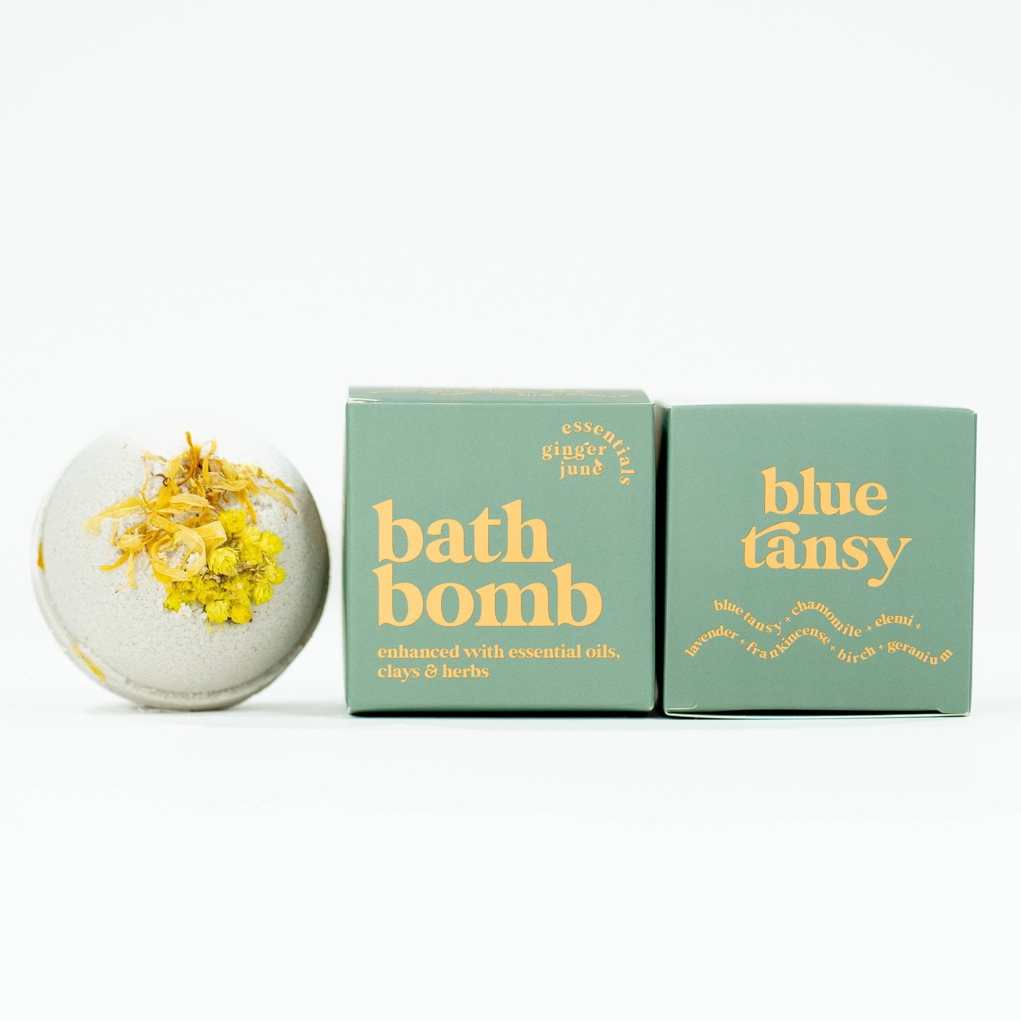 blue TANSY • 100% BOTANICAL BATH BOMB • - Free Living Co