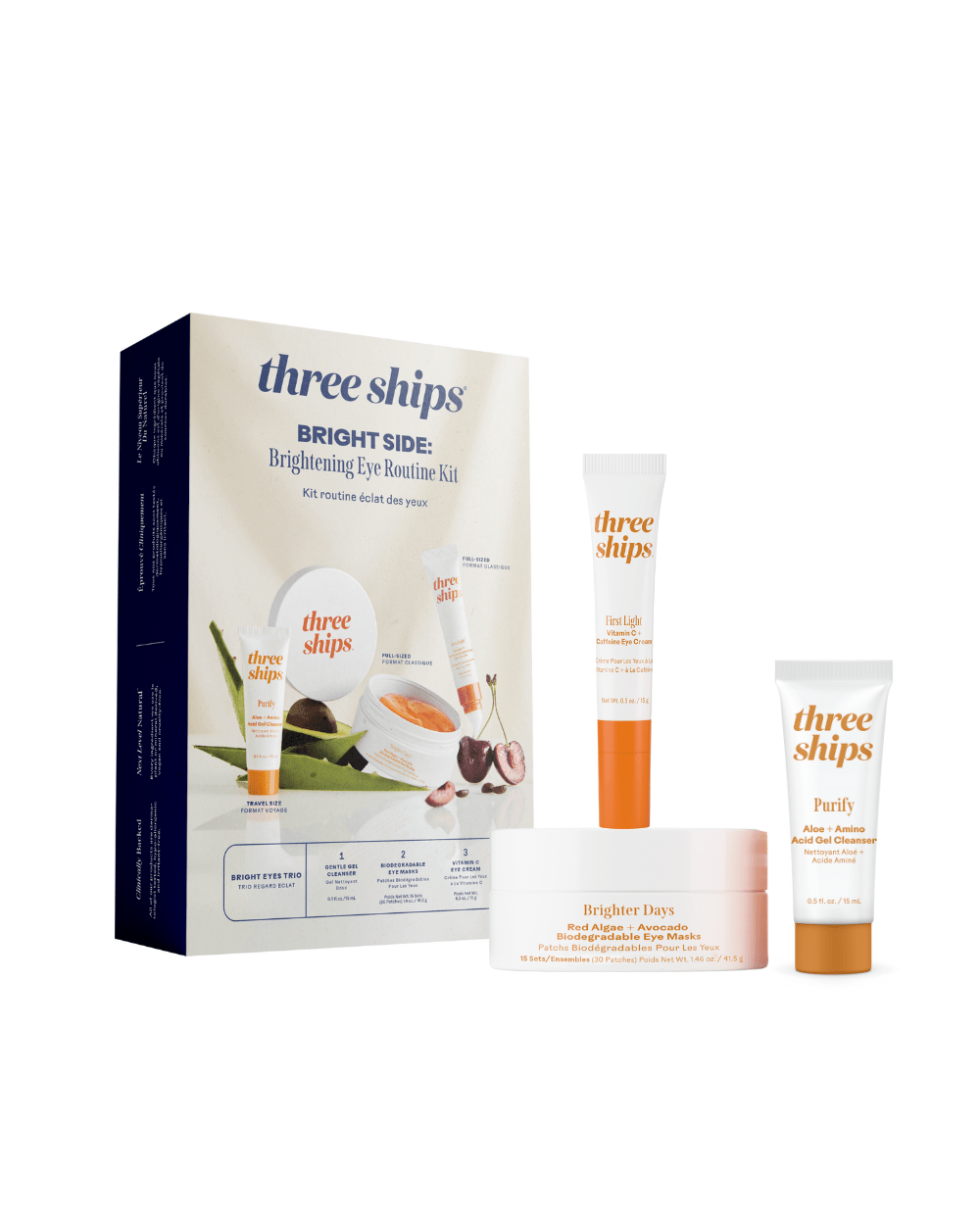 Bright Side: Brightening Eye Routine Kit - Free Living Co