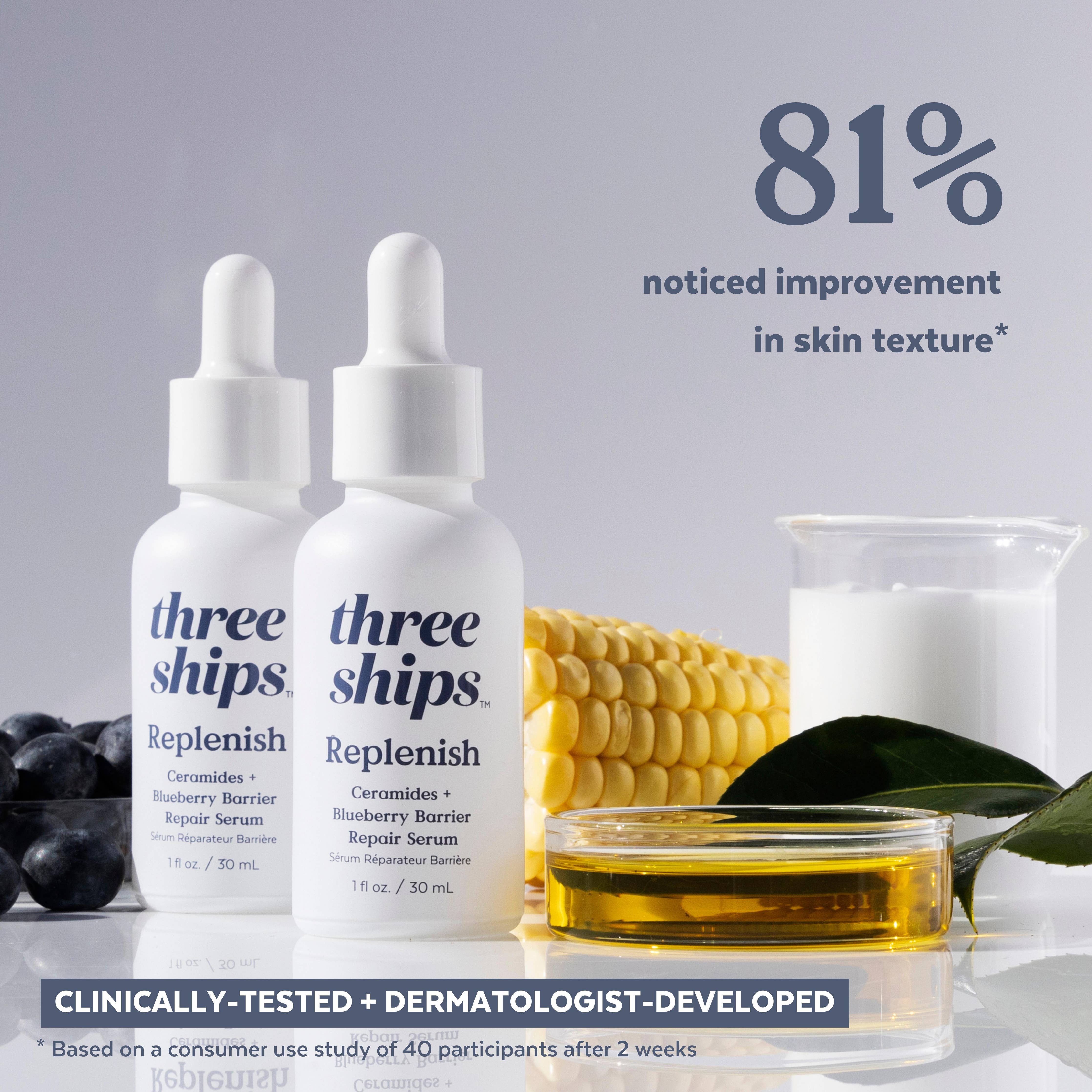 Replenish Ceramides + Blueberry Barrier Repair Serum - Free Living Co