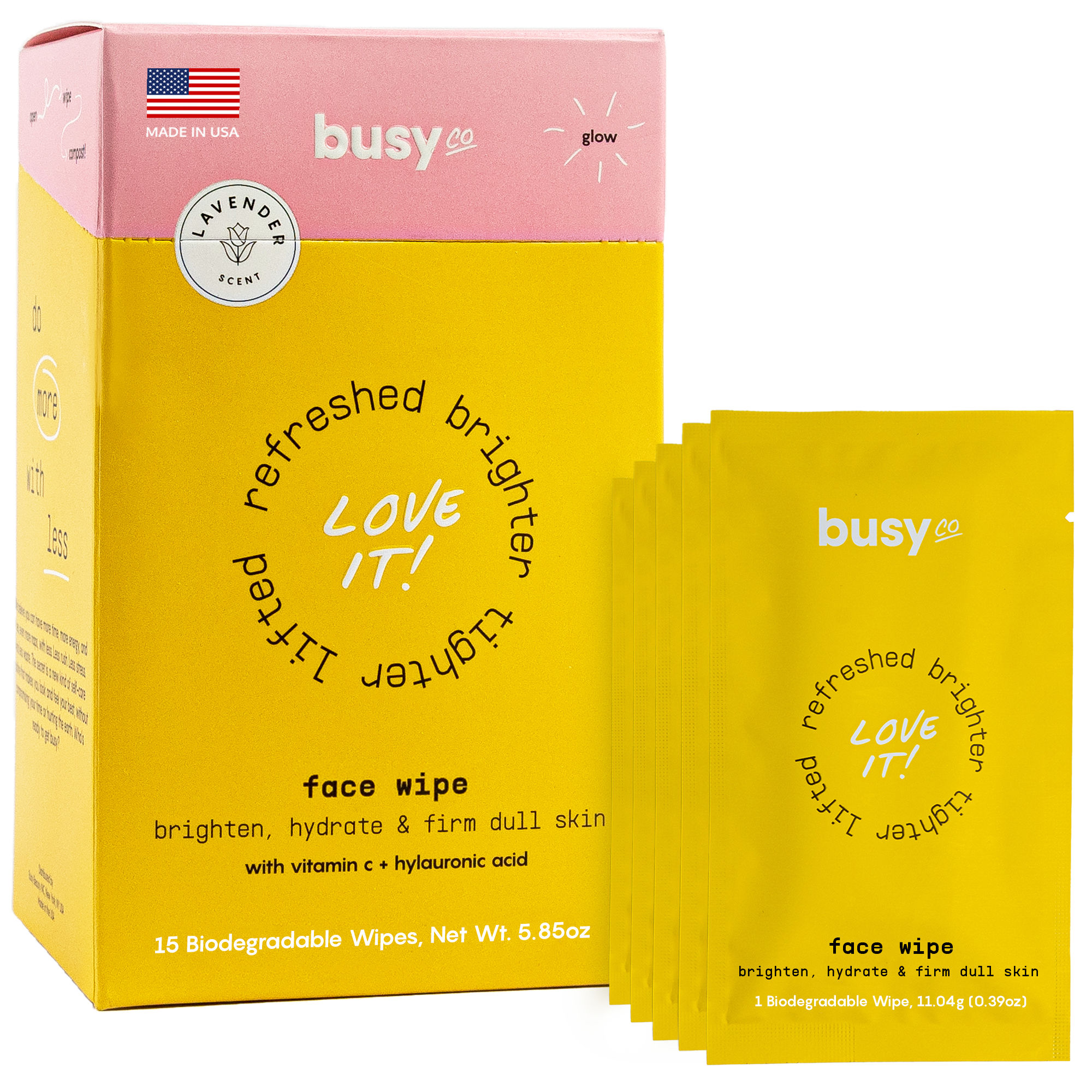 Glow Face Wipes with Hyaluronic Acid & Vitamin C