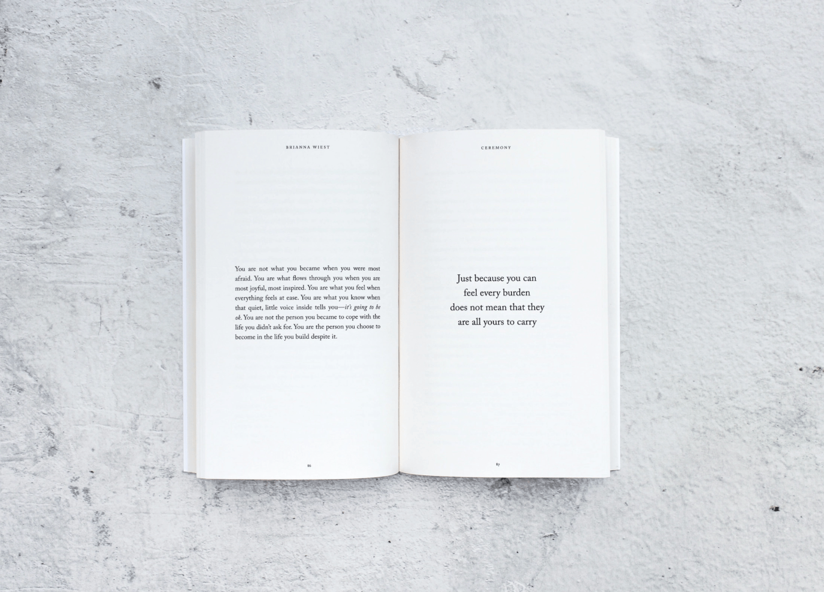 Ceremony by Brianna Wiest - Free Living Co