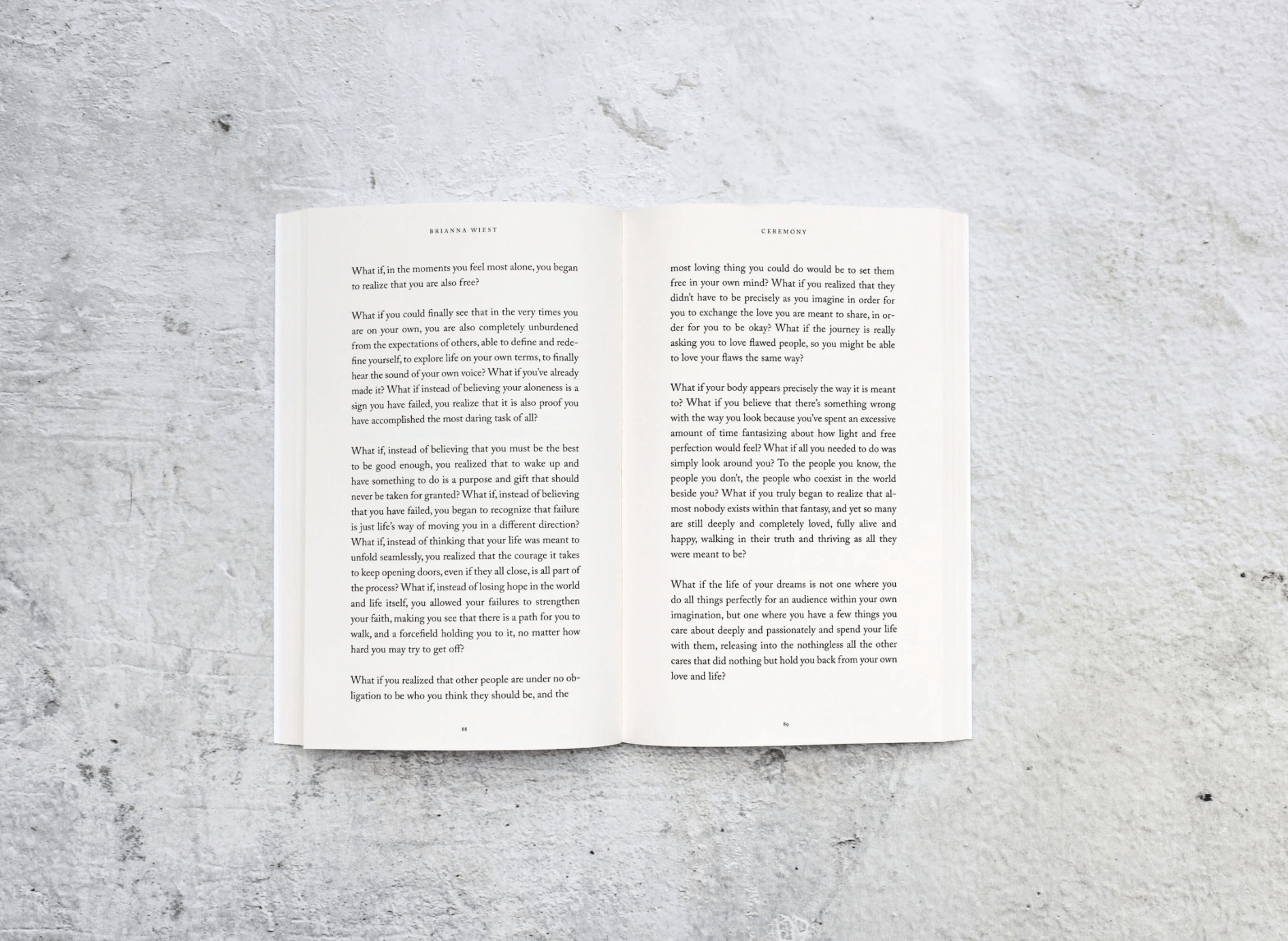Ceremony by Brianna Wiest - Free Living Co