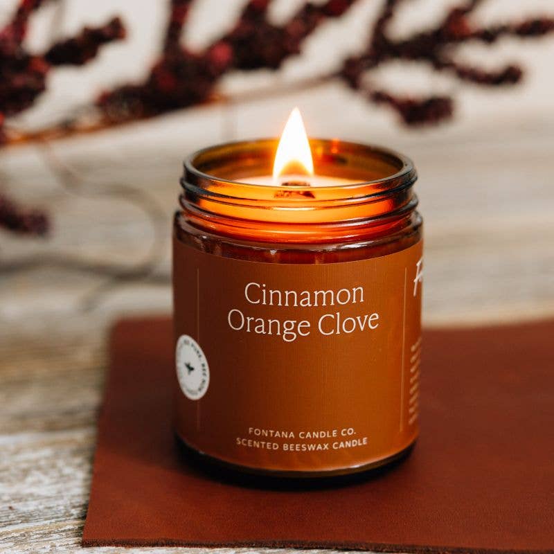 Cinnamon Orange Clove Beeswax & Essential Oil Jar Candle - Free Living Co