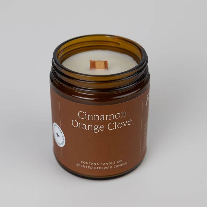 Cinnamon Orange Clove Beeswax & Essential Oil Jar Candle - Free Living Co