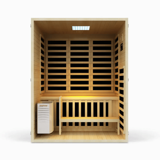 Combination 2 Person Traditional Stone Heater + Low EMF/ELF Infrared Sauna - Free Living Co