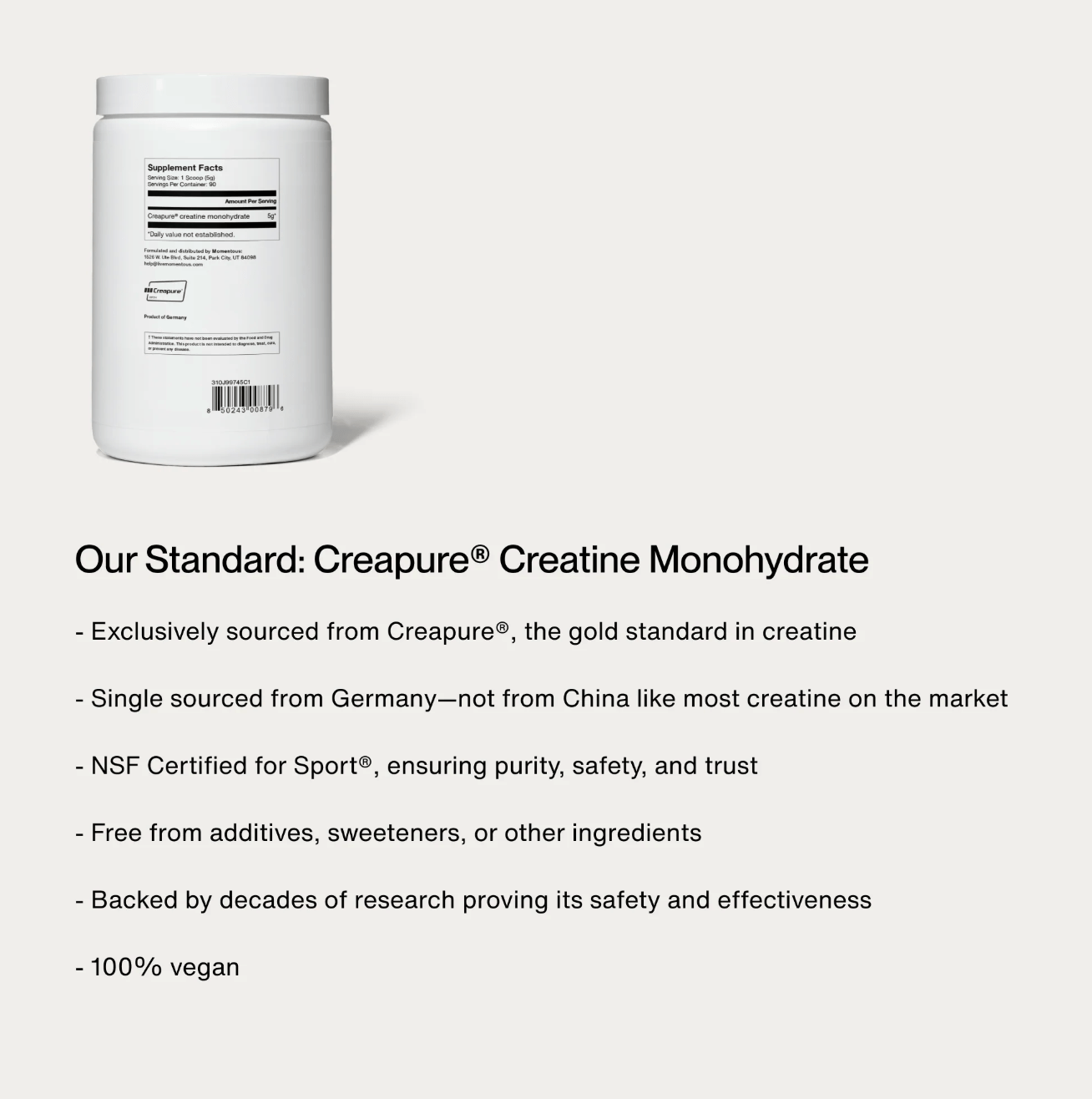 Creapure Creatine - Free Living Co