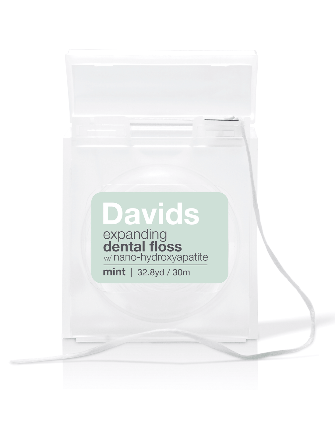 Davids expanding dental floss / refillable dispenser / mint - Free Living Co