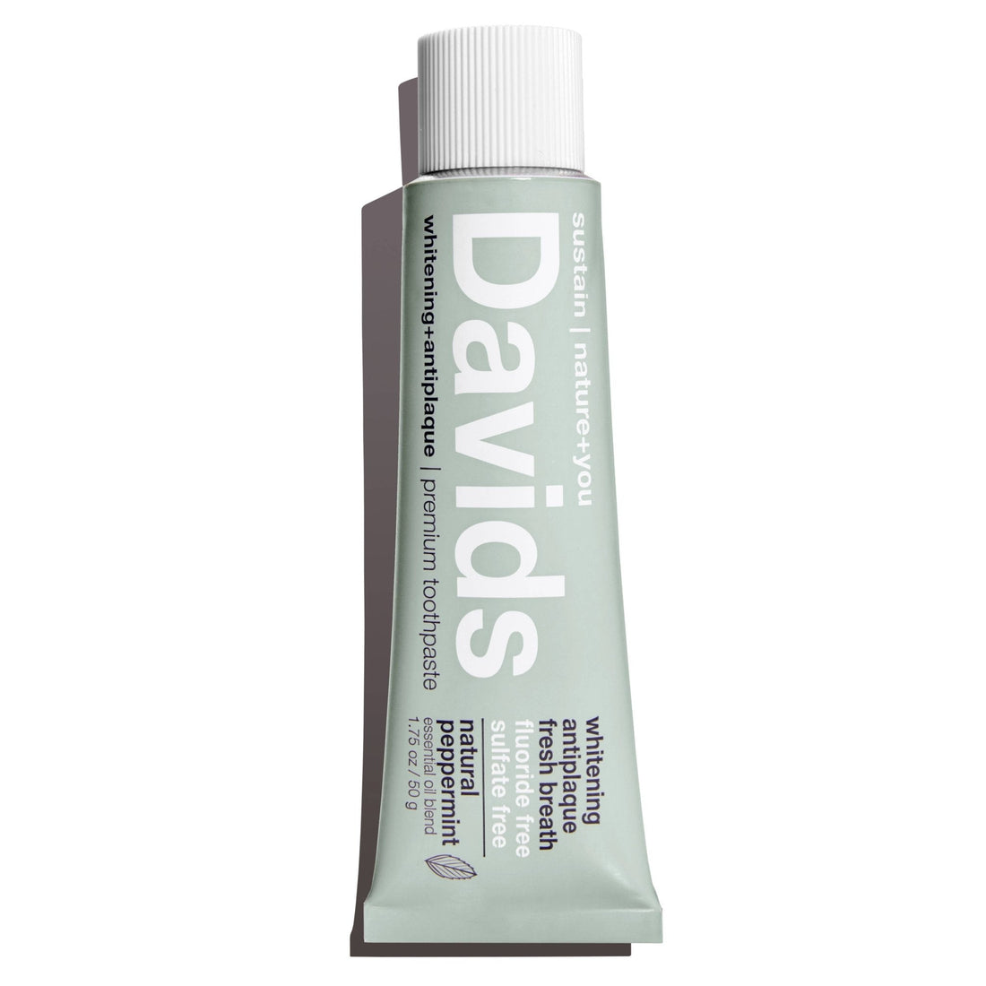 Davids travel size premium toothpaste / peppermint - Free Living Co