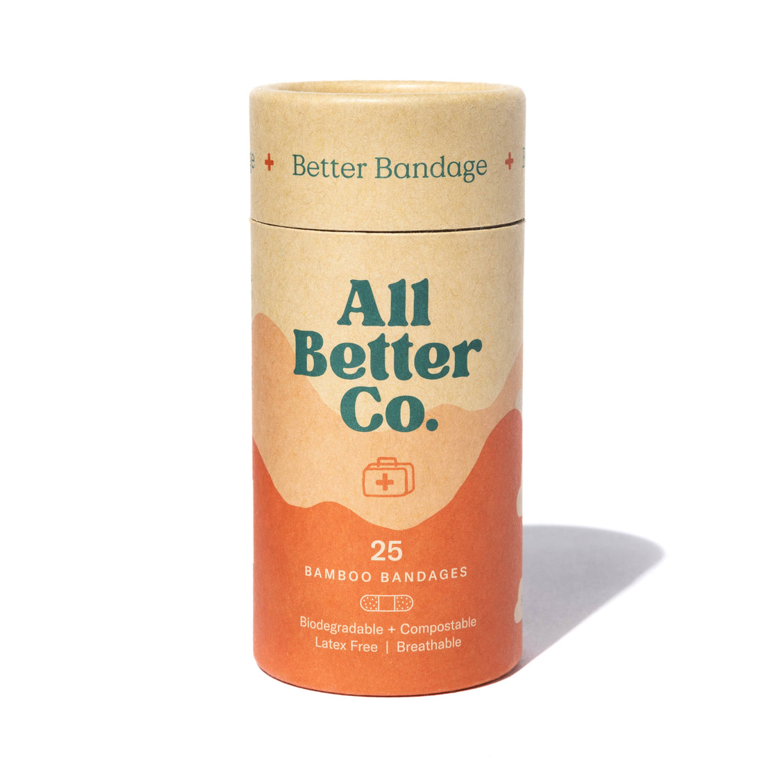 Better Bandage product front view, natural flexible adhesive bandage