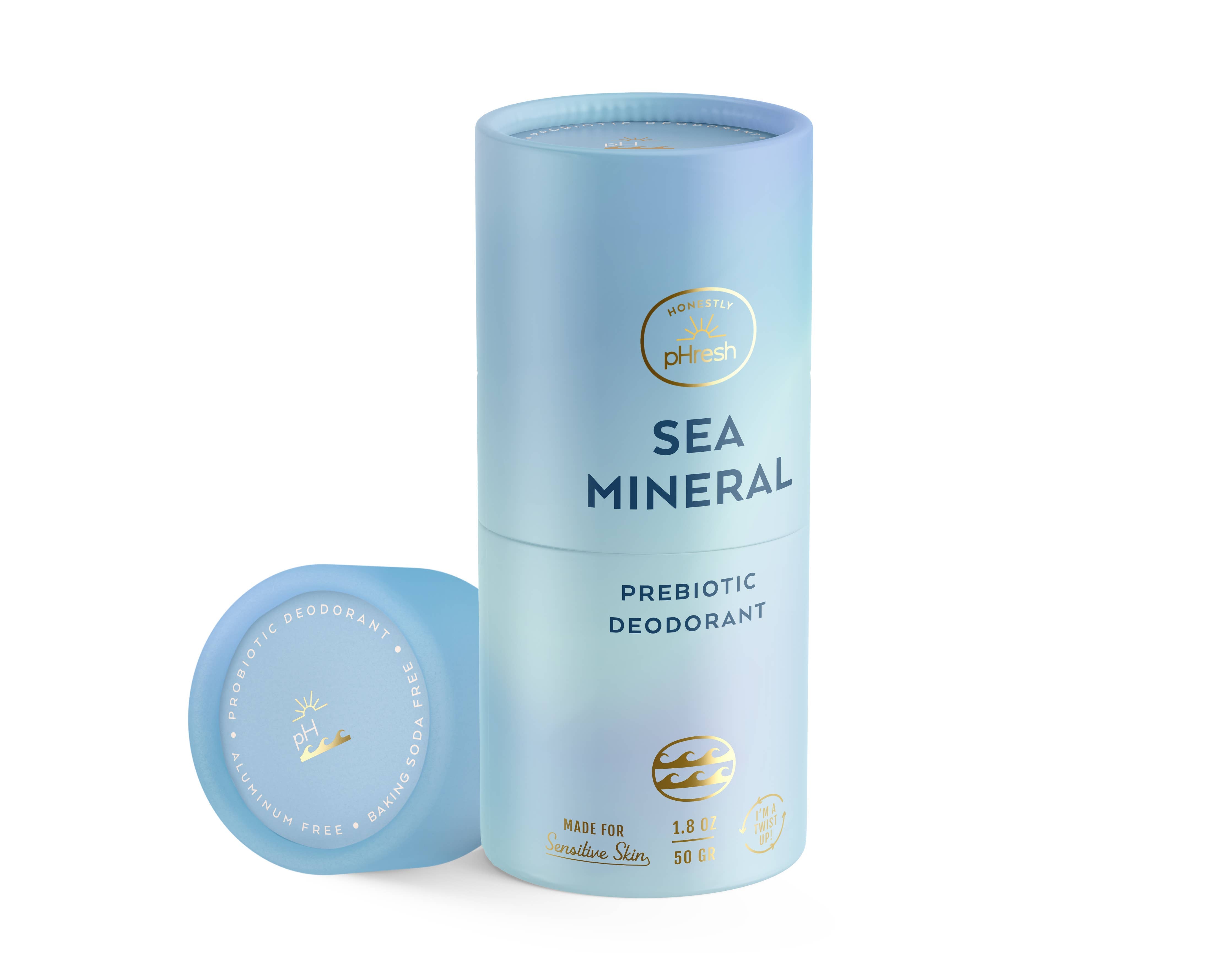 Sea Mineral Paper Twist Up Deodorant front product view plastic-free