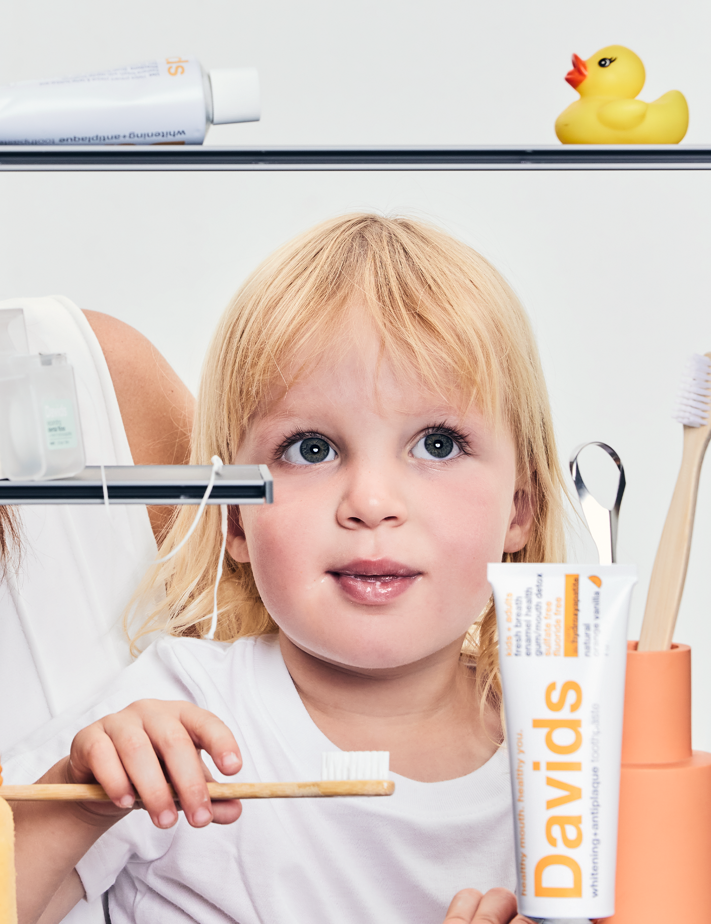 Davids kids + adults nano-hydroxyapatite premium toothpaste / orange vanilla