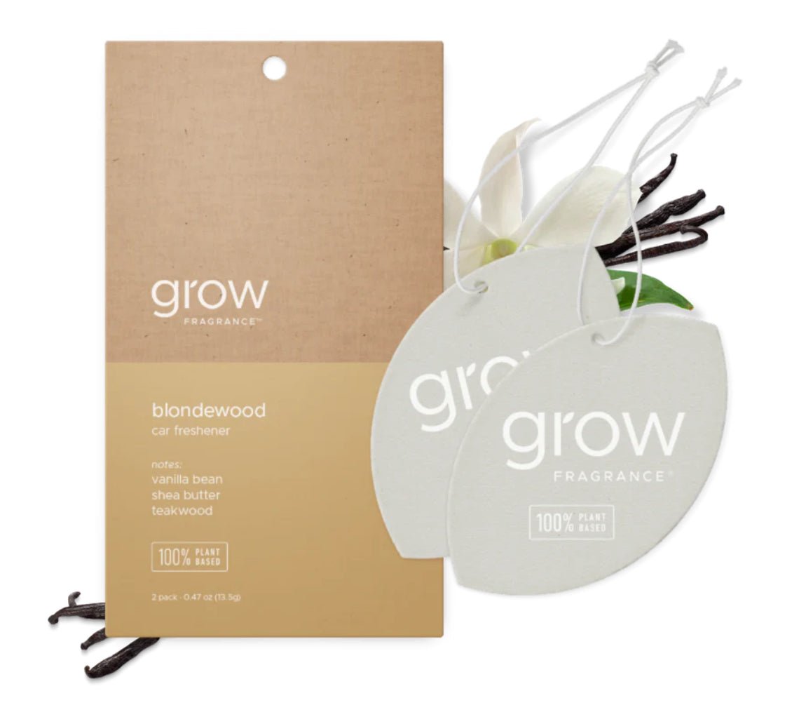 Grow Fragrance Car Freshener - Blondewood - Free Living Co