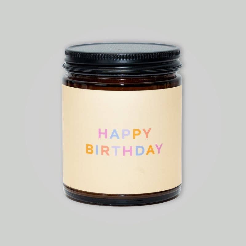 Happy Birthday Beeswax & Essential Oil Celebrate Jar Candle - Free Living Co