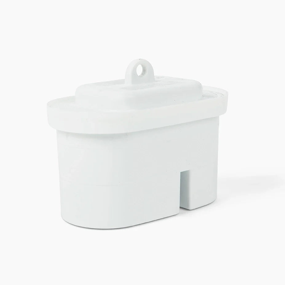 Echo Pitcher Replacement Cartridge side angle view, water filtration replacement