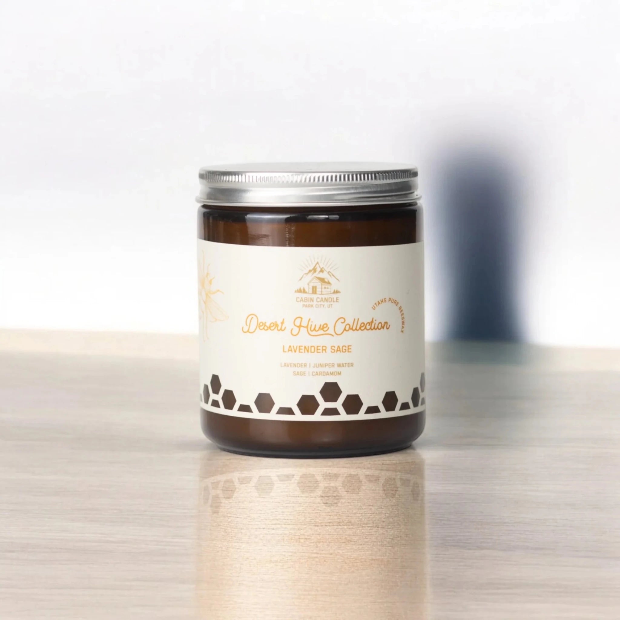 Lavendar Sage Non-Toxic Beeswax Candle | Cabin Candle Park City - Free Living Co