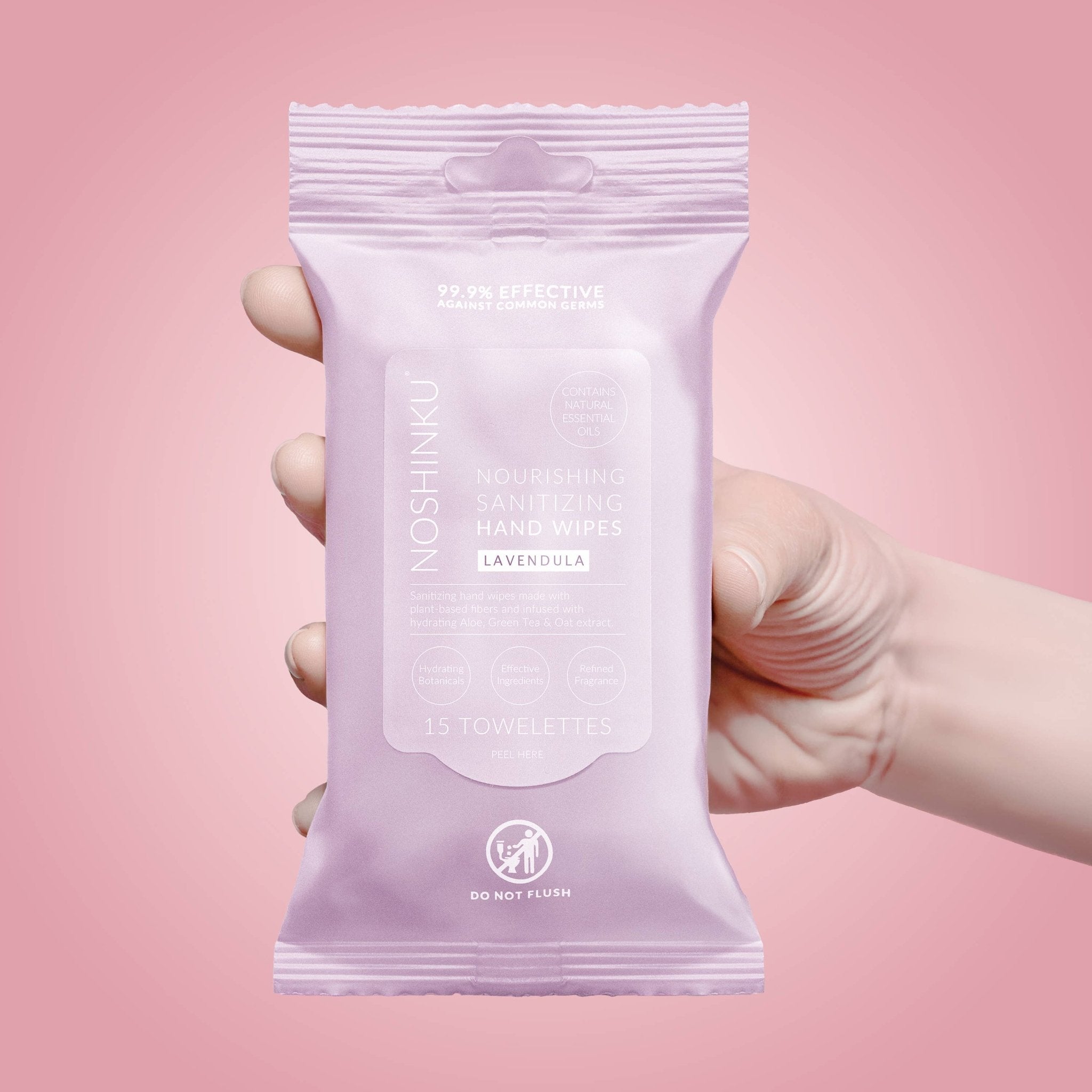 Lavender Nourishing Hand Sanitizing Travel Wipes - Free Living Co