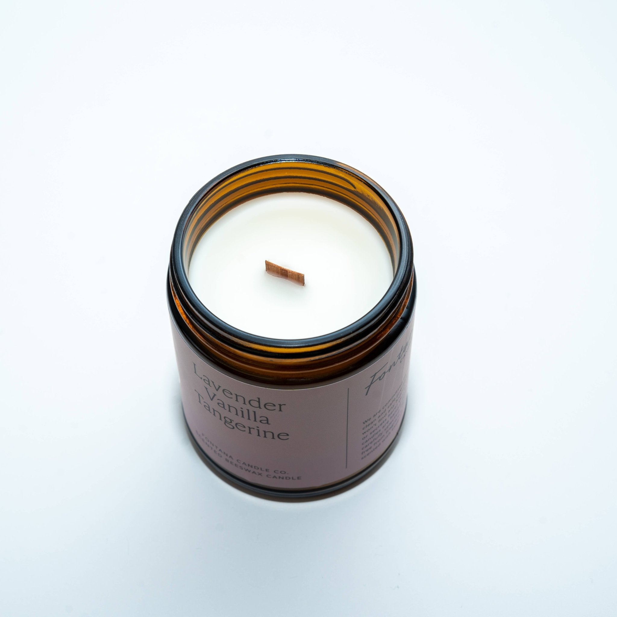 Lavender Vanilla Tangerine Beeswax Essential Oil Jar Candle - Free Living Co